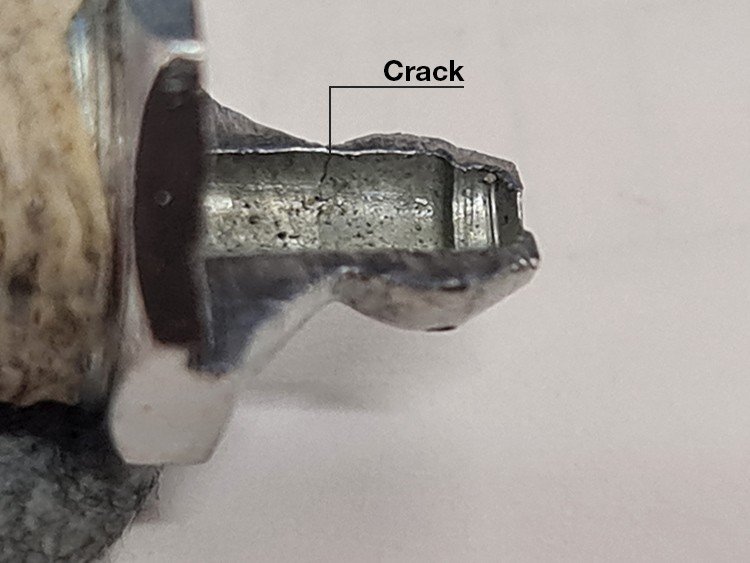 Chinese grease fitting cracked part